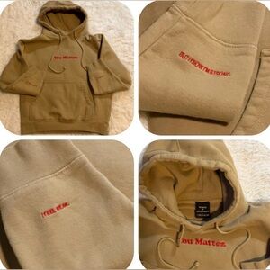 You Matter Hoodie Demetrius Harmon Tan Cropped Hoodie XS Positive Message